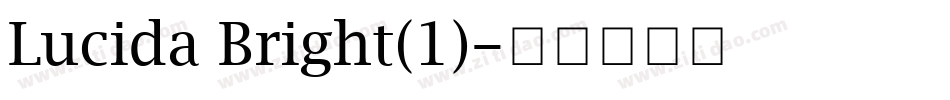 Lucida Bright(1)字体转换